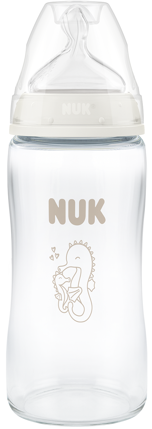 NUK Бутылка First Choice стекло 240 мл сил M Морской конёк